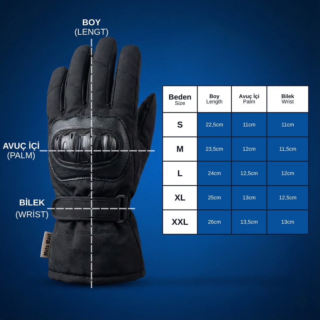 WinterPro Kışlık Motosiklet Eldiveni